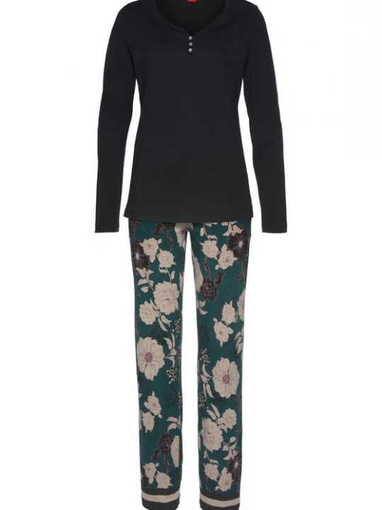Foto van product s.Oliver Pyjama crème / donkergroen / zwart