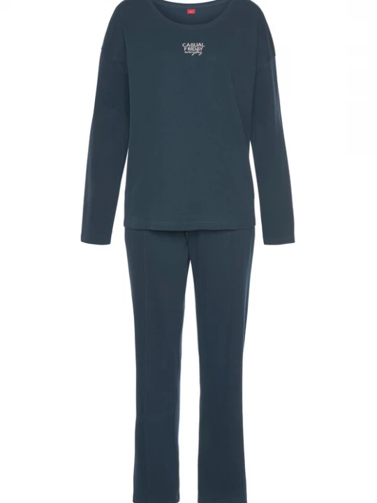 Foto van product s.Oliver Pyjama donkerblauw / wit