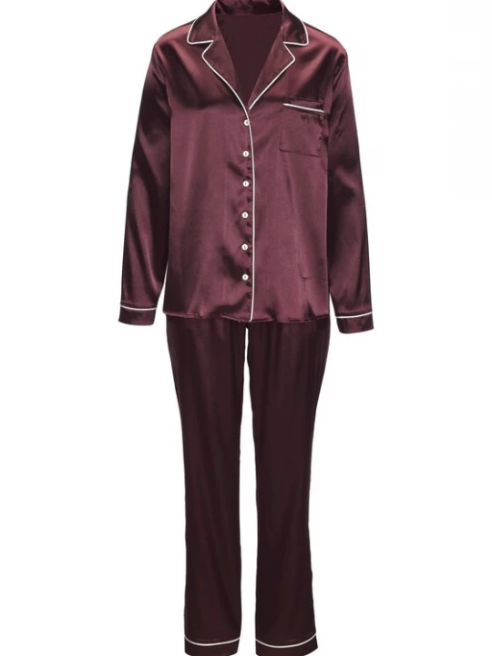Foto van product s.Oliver Pyjama donkerrood / wit