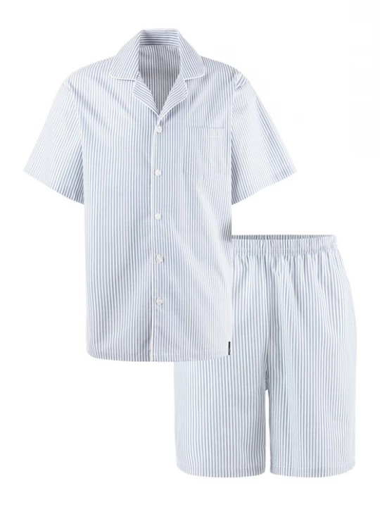 Foto van product s.Oliver Pyjama kort duifblauw / wit