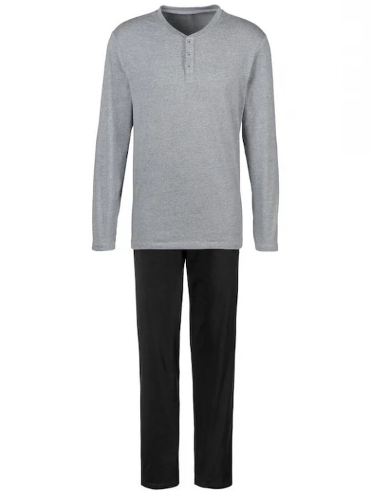Foto van product s.Oliver Pyjama lang grijs gemêleerd / zwart