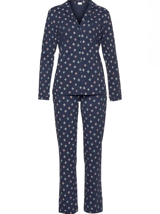 Foto van product s.Oliver Pyjama navy / pasteelgeel / mintgroen / rosé