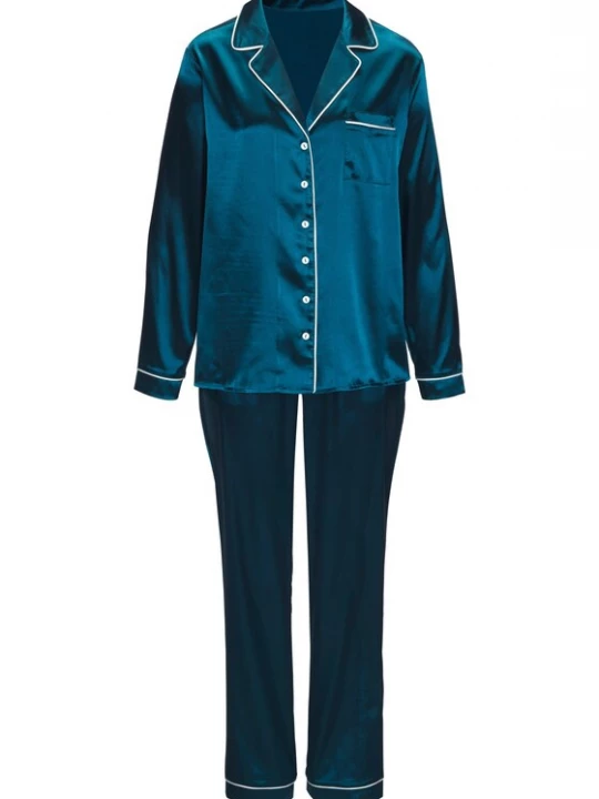Foto van product s.Oliver Pyjama petrol / wit