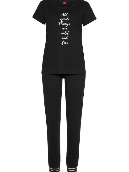 Foto van product s.Oliver Pyjama rosa / zwart / wit
