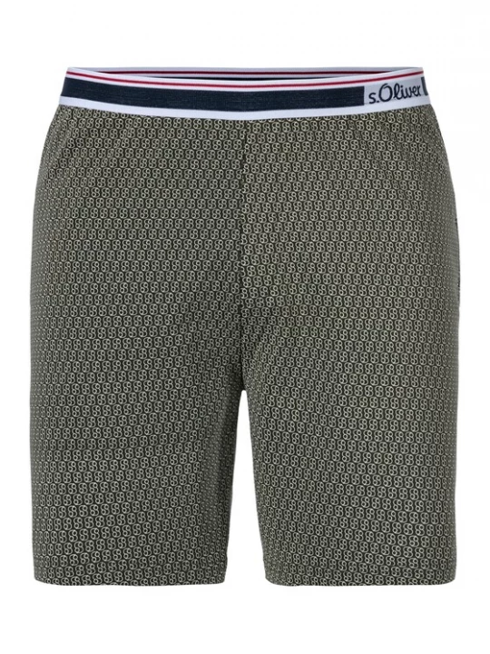 Foto van product s.Oliver Pyjamabroek navy / olijfgroen / lichtgroen / wit