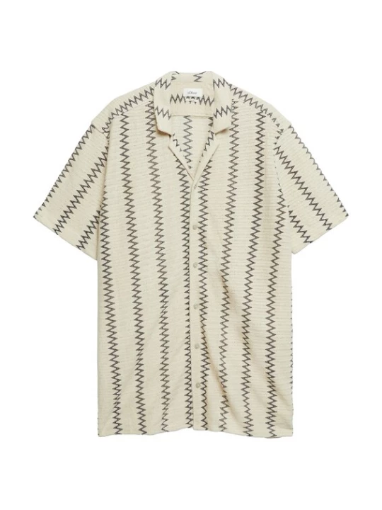 Foto van product s.Oliver Red Label Big & Tall Overhemd beige / zwart