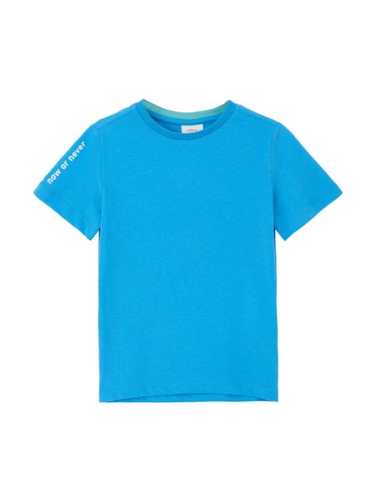 Foto van product s.Oliver Shirt azuur / geel / lichtgroen / wit
