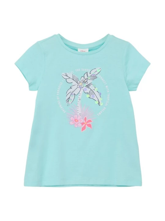 Foto van product s.Oliver Shirt azuur / sering / zwart / wit