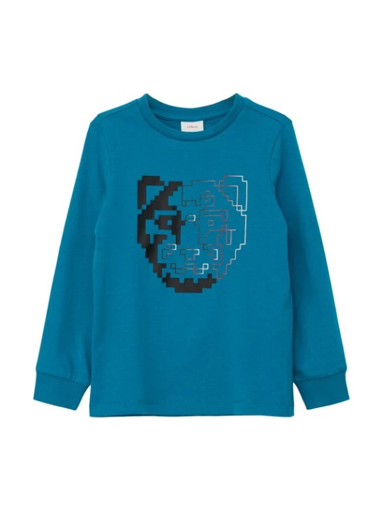 Foto van product s.Oliver Shirt azuur / zwart