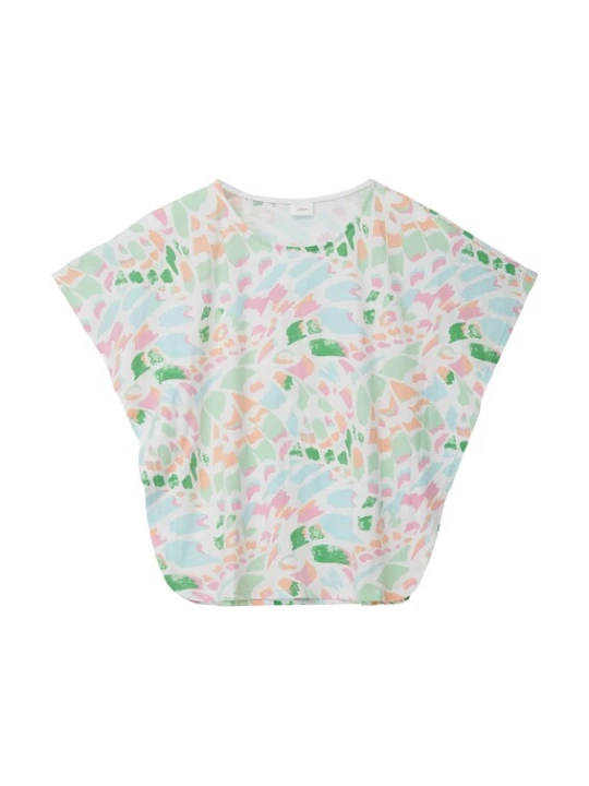 Foto van product s.Oliver Shirt beige / blauw / groen / zalm roze