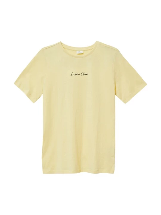 Foto van product s.Oliver Shirt beige / citroen / zwart