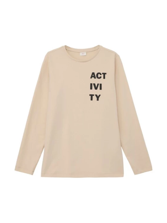 Foto van product s.Oliver Shirt beige / donkerblauw