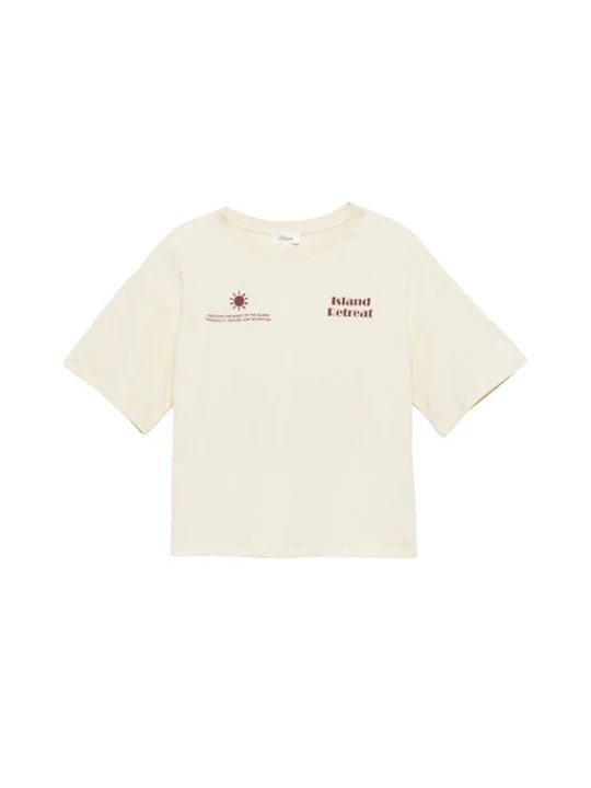 Foto van product s.Oliver Shirt beige / donkerrood