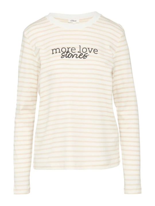 Foto van product s.Oliver Shirt beige / ecru / zwart