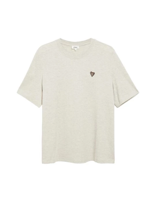 Foto van product s.Oliver Shirt beige gemêleerd