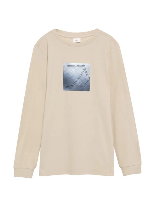 Foto van product s.Oliver Shirt beige / smoky blue / opaal / zwart