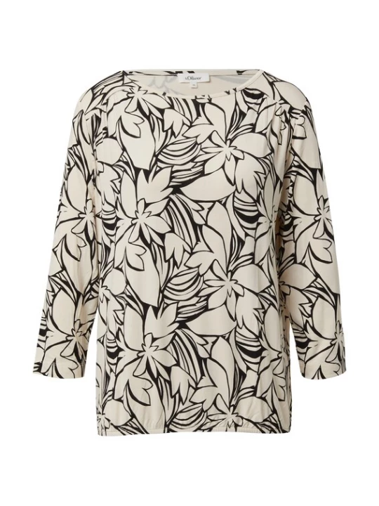 Foto van product s.Oliver Shirt beige / zwart