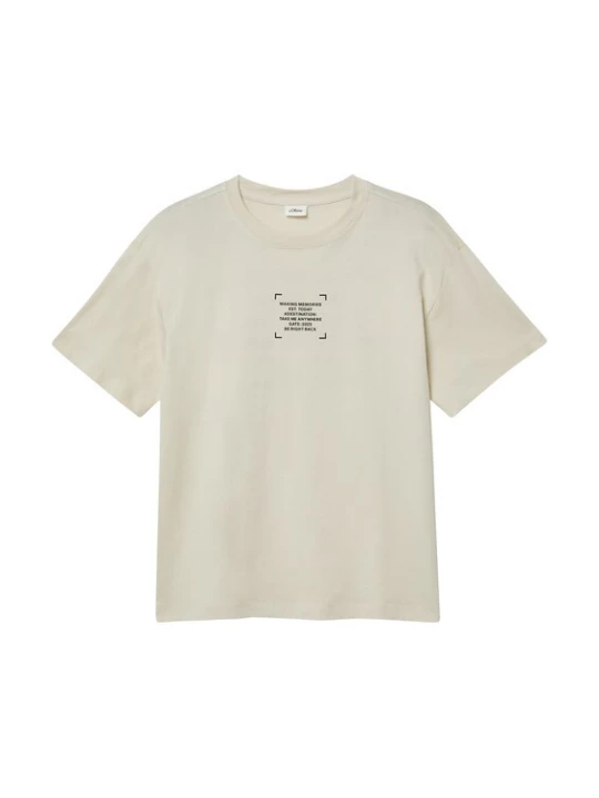Foto van product s.Oliver Shirt beige / zwart