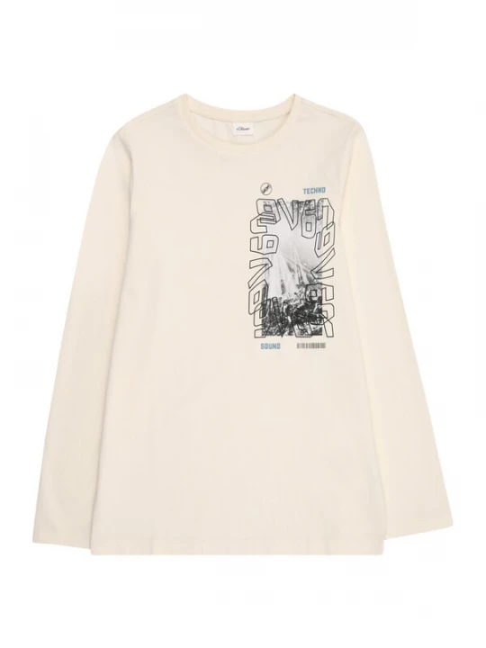 Foto van product s.Oliver Shirt beige / zwart