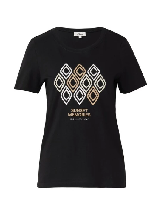 Foto van product s.Oliver Shirt beige / zwart / wit