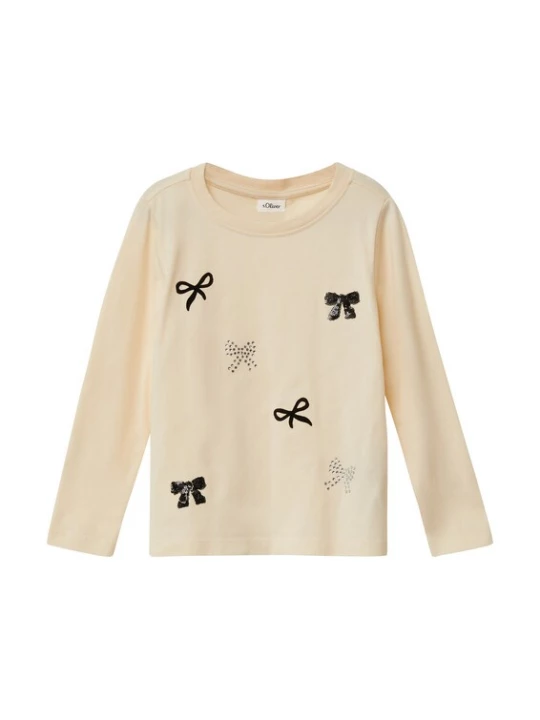 Foto van product s.Oliver Shirt beige / zwart / zilver