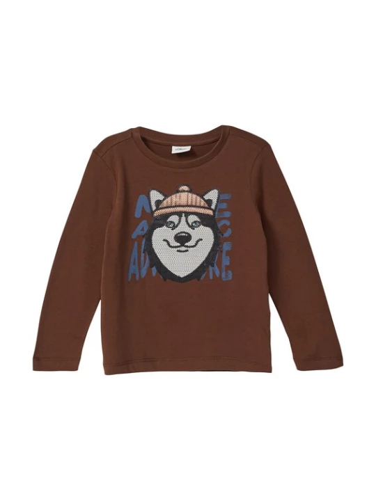 Foto van product s.Oliver Shirt blauw / donkerbruin / lichtgrijs / zwart
