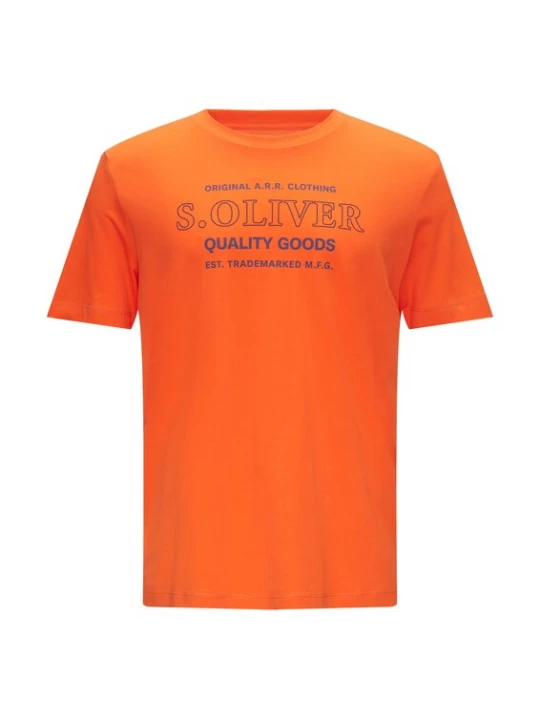 Foto van product s.Oliver Shirt blauw / donkeroranje