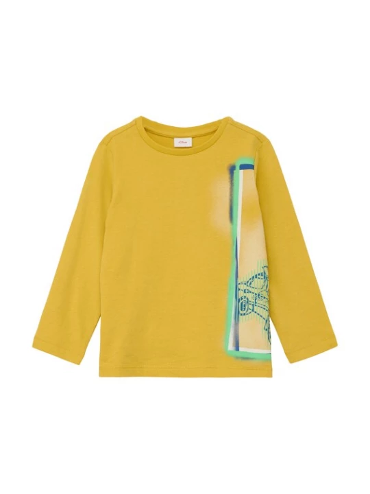 Foto van product s.Oliver Shirt blauw / geel / lichtgroen / wit