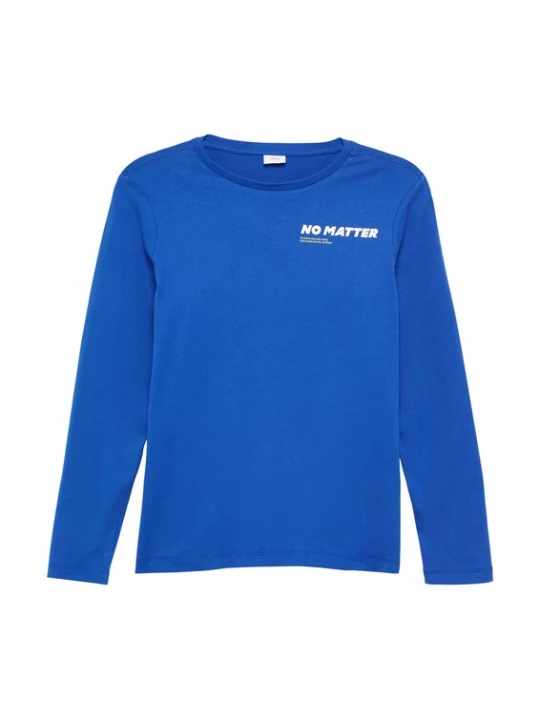 Foto van product s.Oliver Shirt blauw gemêleerd / lichtgeel / zwart / wit