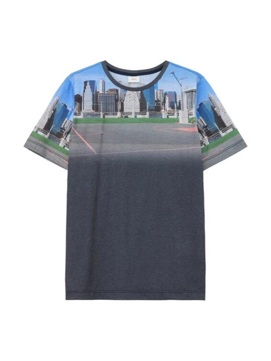 Foto van product s.Oliver Shirt blauw / grijs / antraciet / groen