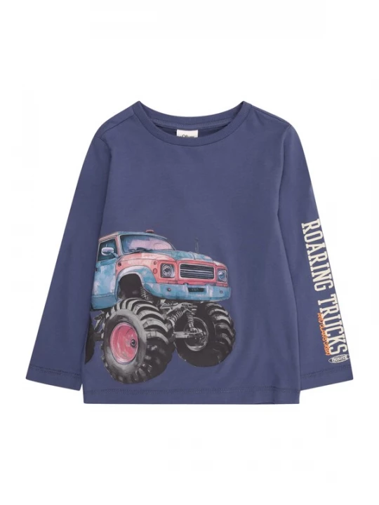 Foto van product s.Oliver Shirt blauw / hemelsblauw / lichtoranje / zwart