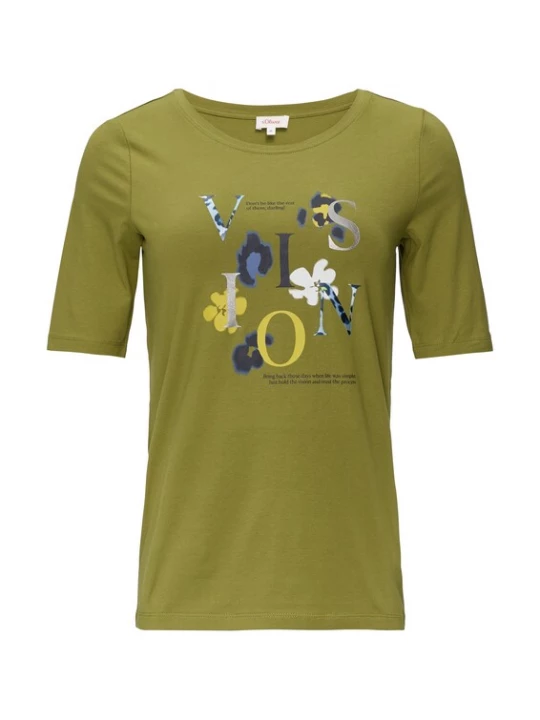 Foto van product s.Oliver Shirt blauw / kiwi / wit / offwhite