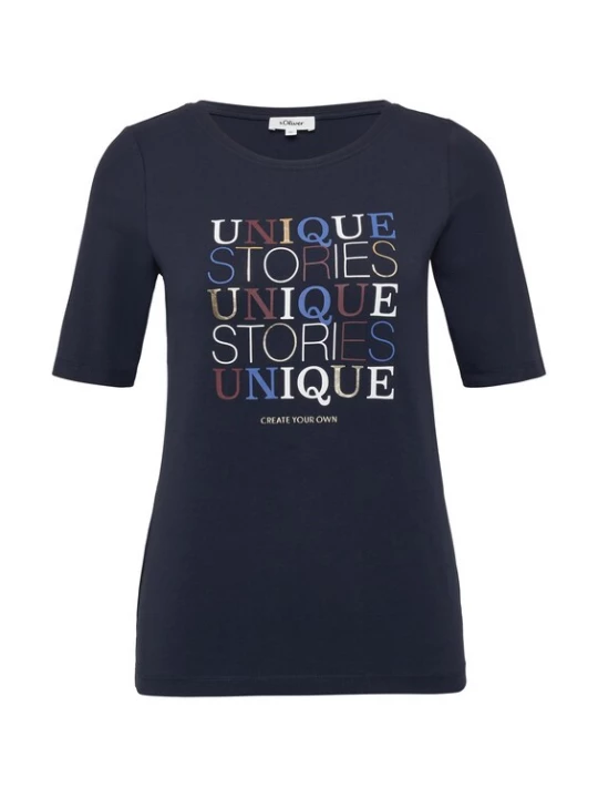 Foto van product s.Oliver Shirt blauw / navy / bourgogne / wit