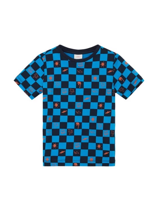Foto van product s.Oliver Shirt blauw / navy / oranje
