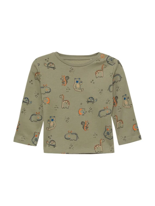 Foto van product s.Oliver Shirt blauw / olijfgroen / oranje / zwart