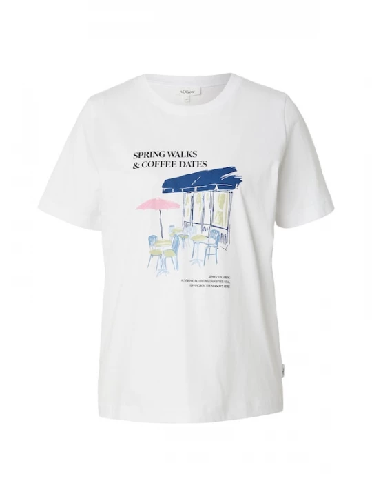 Foto van product s.Oliver Shirt blauw / olijfgroen / rosa / wit