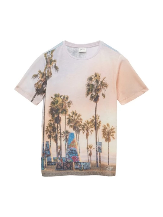 Foto van product s.Oliver Shirt blauw / rosa / zwart / wit