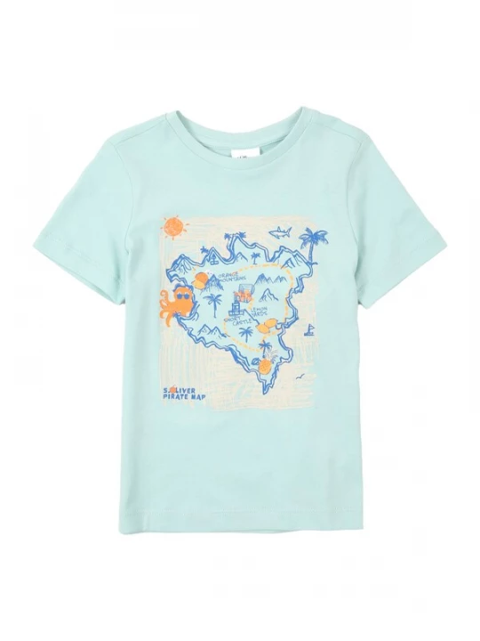 Foto van product s.Oliver Shirt blauw / turquoise / oranje