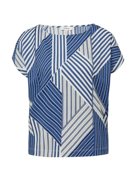 Foto van product s.Oliver Shirt blauw / wit