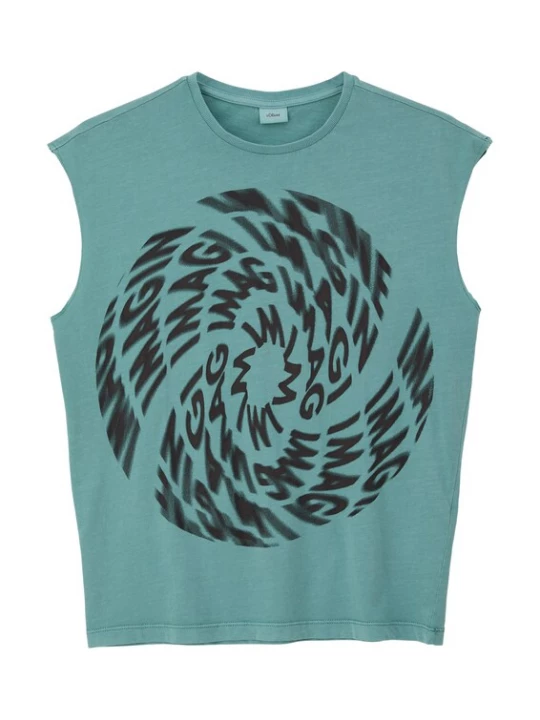 Foto van product s.Oliver Shirt blauw / zwart