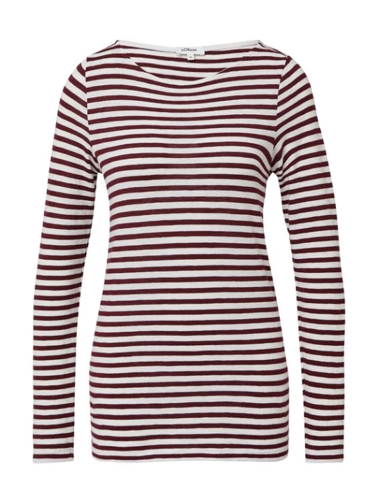 Foto van product s.Oliver Shirt bordeaux / wit