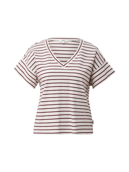 Foto van product s.Oliver Shirt bordeaux / wit