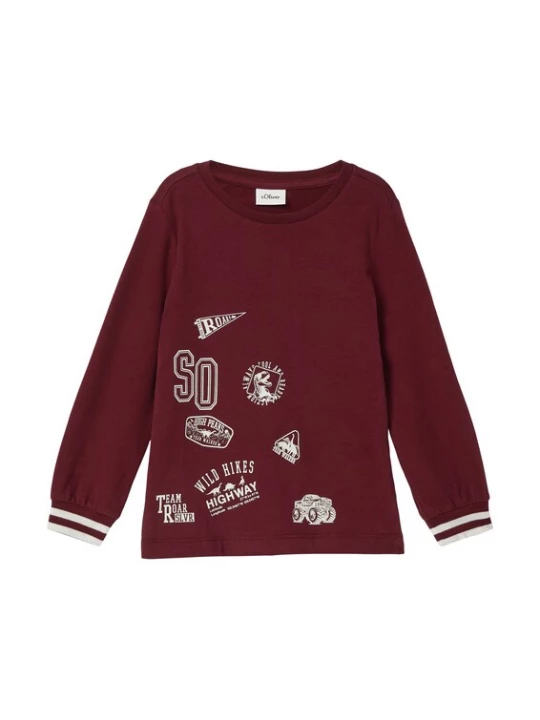 Foto van product s.Oliver Shirt bordeaux / wit