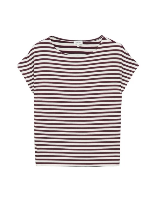 Foto van product s.Oliver Shirt bordeaux / wit