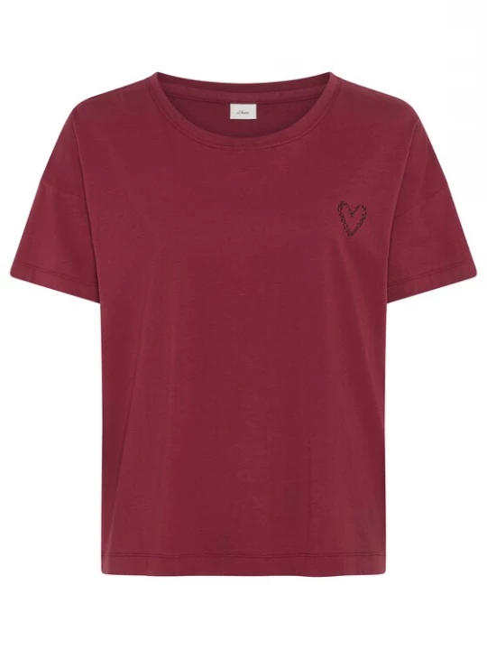 Foto van product s.Oliver Shirt bordeaux / zwart
