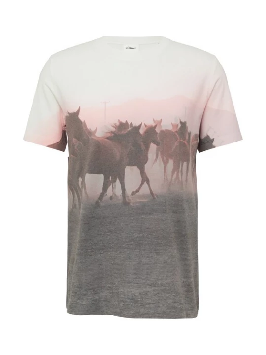 Foto van product s.Oliver Shirt bruin / grijs / rosa / wit