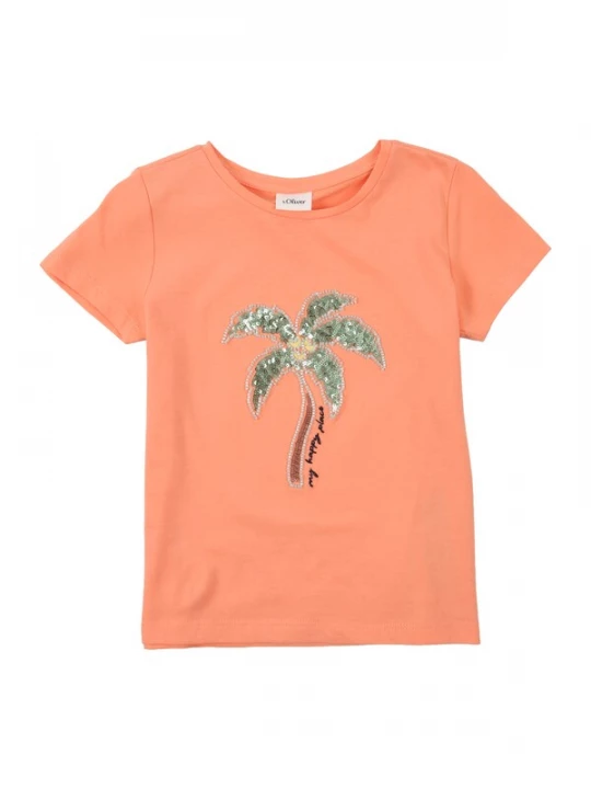 Foto van product s.Oliver Shirt bruin / jade groen / lichtoranje / zilver
