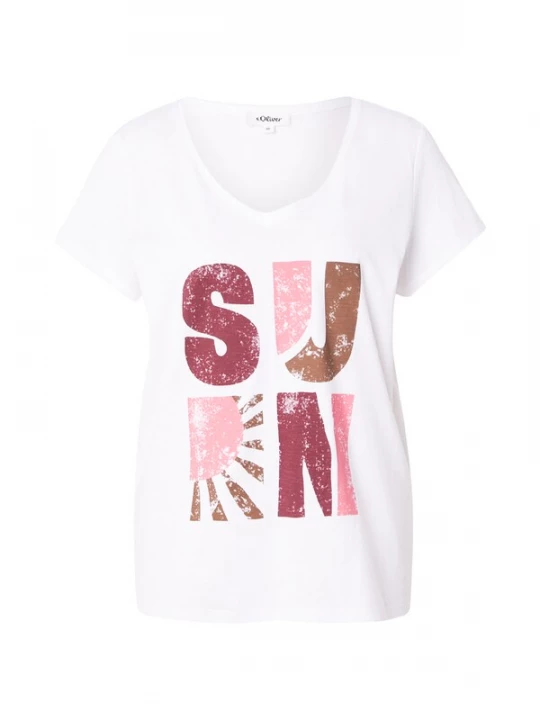 Foto van product s.Oliver Shirt bruin / oudroze / wit