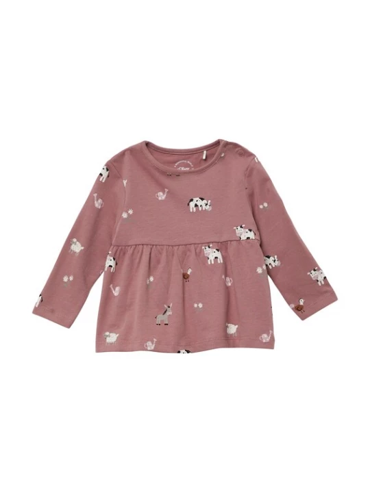 Foto van product s.Oliver Shirt bruin / oudroze / zwart / wit