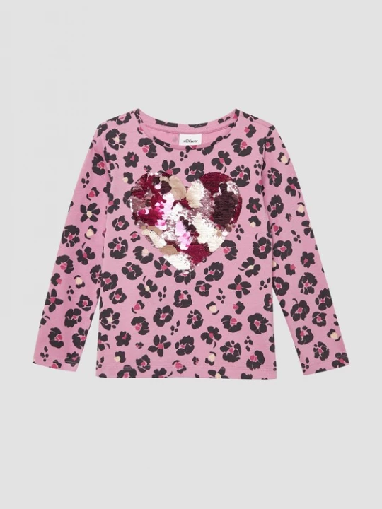 Foto van product s.Oliver Shirt bruin / rosa / rood / zwart